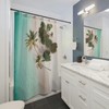 Aerial Paradise Tropical Shower Curtain with Stunning Beach Landscape 