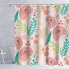 Aesthetic Botanical Floral Shower Curtain For Minimalist Bathroom
