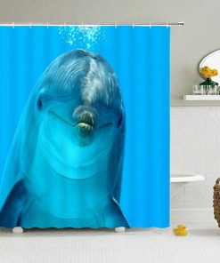Aesthetic Dolphin Shower Curtain for a Serene Bathroom