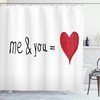 Affection Romance Quote Love Shower Curtain for Bathroom Decor