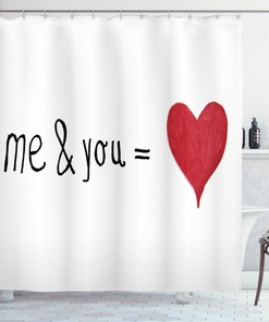 Affection Romance Quote Love Shower Curtain for Bathroom Decor