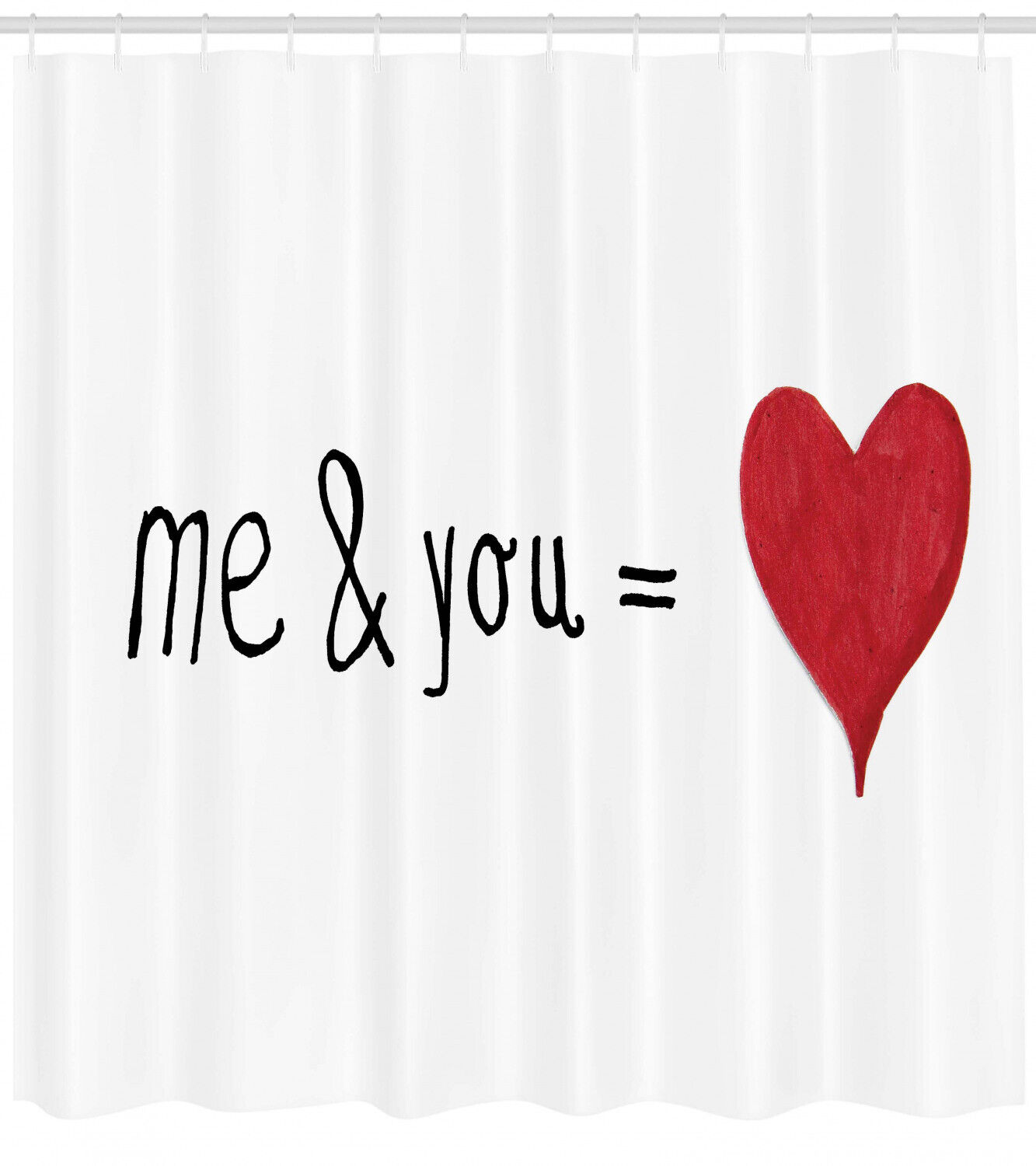 Affection Romance Quote Love Shower Curtain for Bathroom Decor