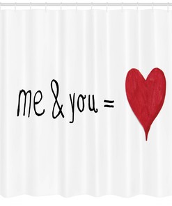 Affection Romance Quote Love Shower Curtain for Bathroom Decor
