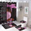 African American Black Girl Beauty Shower Curtain - Modern And Aesthetic Bathroom Decor With Unique And Bold Design