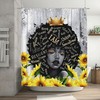 African American Black Girl Woman Inspirational Quotes Vintage Shower Curtain