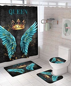 African American Crown Dream Shower Curtain - Unique And Royal Bathroom Decor With Artistic And Colorful Design