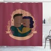 African American Family Print Shower Curtain For Bathroom