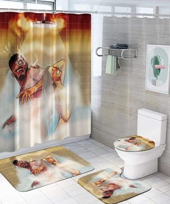 African American Girl Couples Loves Shower Curtain - Romantic And Artistic Bathroom Decor With Unique And Bold Print