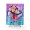 African American Girl Horoscope Shower Curtain with Virgo Zodiac Sign, Unique Bathroom Decor with Astrology Theme