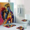 African American King & Queen Couple Shower Curtain For Elegant Bathroom Decor