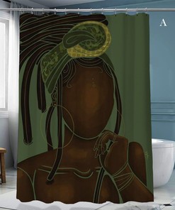 African American Ladies Shower Curtain - Bold And Unique Bathroom Decor With Colorful And Modern Design