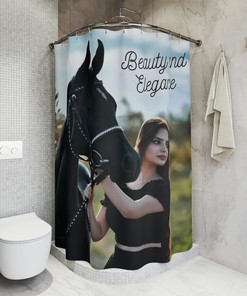 African American Pretty Girl Black Woman Shower Curtain Liner For Beautiful And Empowering Bathroom Decor