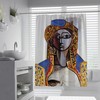 African American Pretty Girl Geometric Pattern Shower Curtain For Bathtub Home Decor