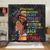 African American Queen Shower Curtain, Inspiring Black Woman Bathroom Decor, Empowering Bathroom Accessories
