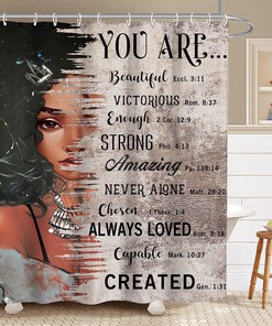 African American Quotes Inspiration Shower Curtain for Motivation