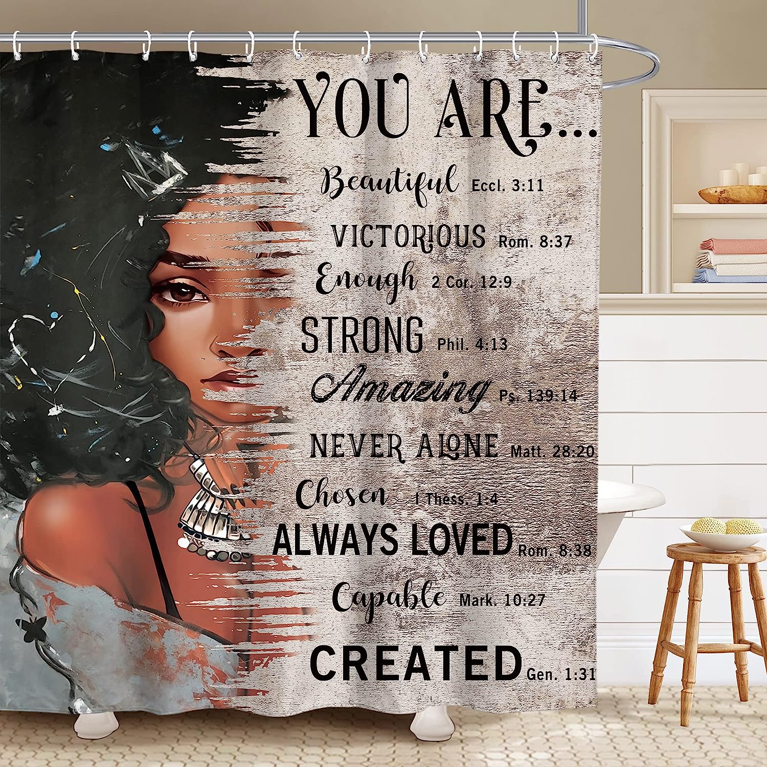 African American Quotes Inspiration Shower Curtain for Motivation