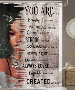 African American Quotes Inspiration Shower Curtain for Motivation