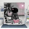 African American Sexy Afro Lady Shower Curtain for a Bold and Beautiful Bathroom