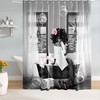 African American Sexy High Heels Bubble Pink Rose Shower Curtain for a Romantic Bathroom