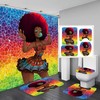 African American Shower Curtain For Bathroom Decor With Black Girl Bathroom Accessories