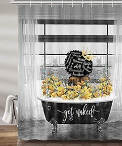 African American Shower Curtain For Ethnic Bathroom Decor
