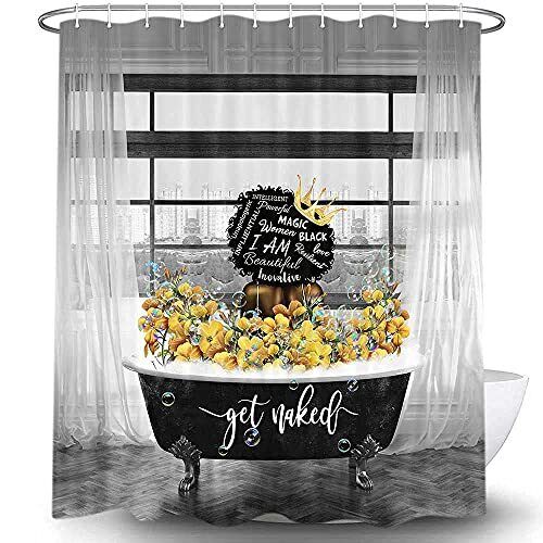 African American Shower Curtain For Ethnic Bathroom Decor - Image 2