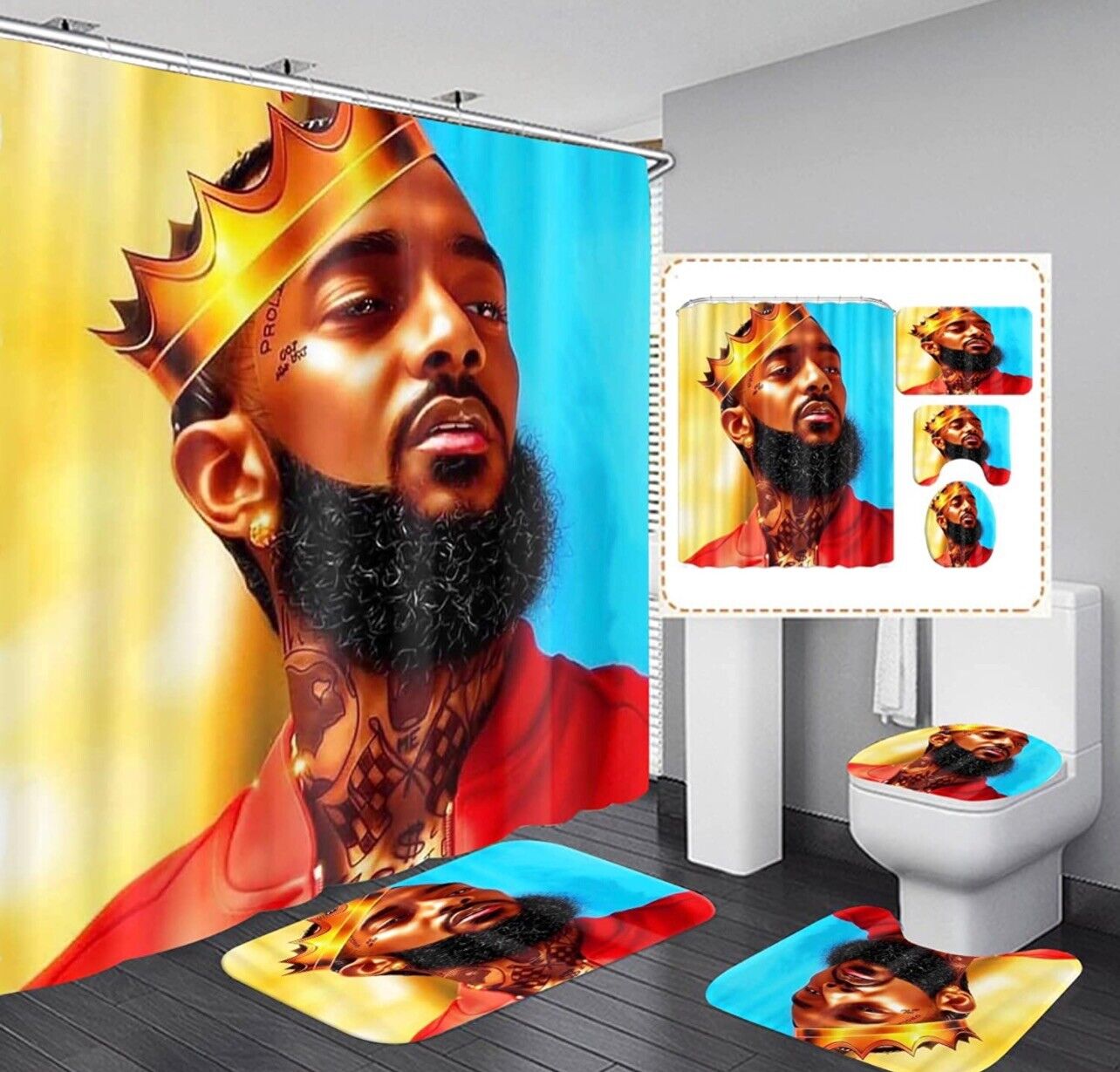 African American Shower Curtain With Cultural Vibes