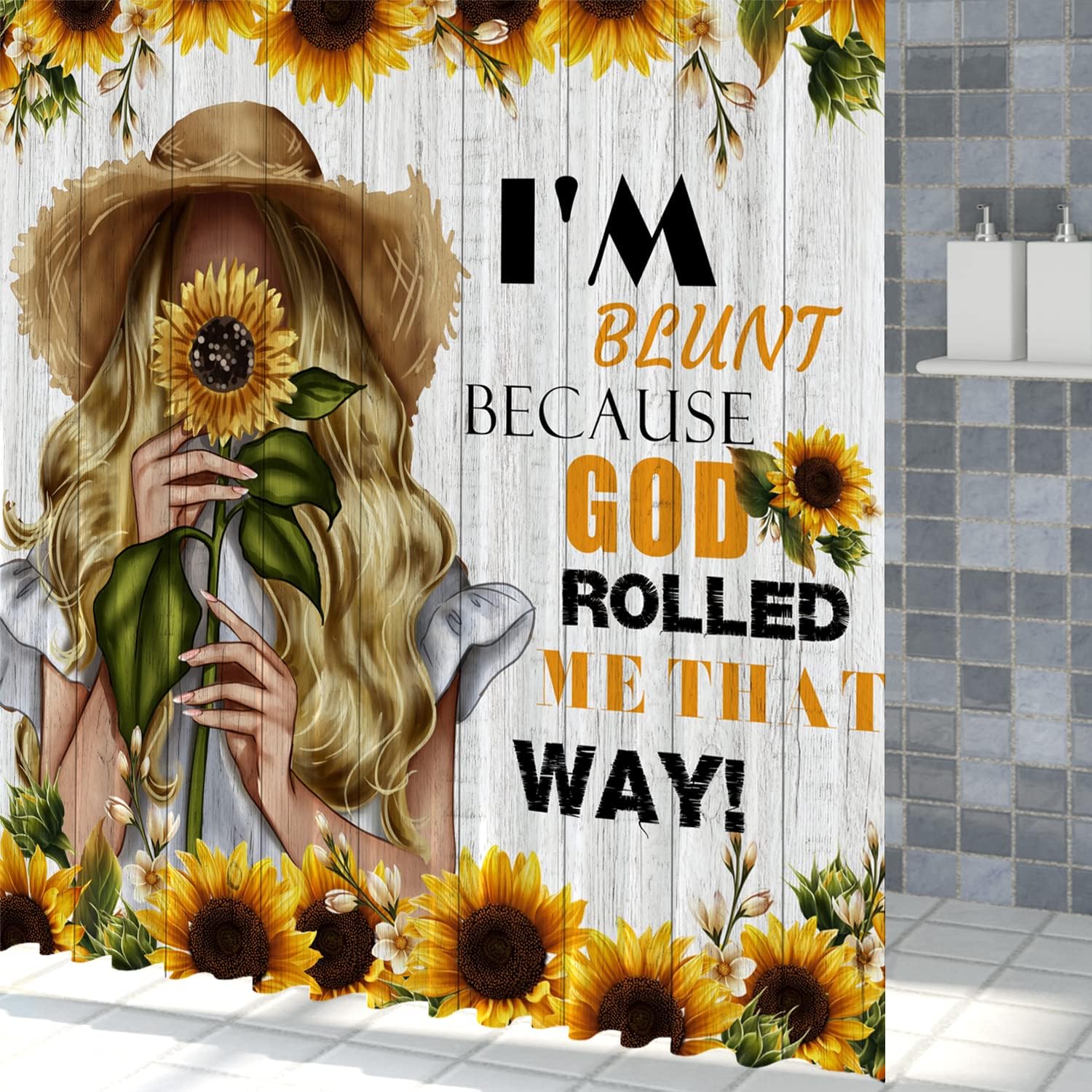 African American Shower Curtain With Inspirational Quotes For A Motivating Bathroom - Image 2