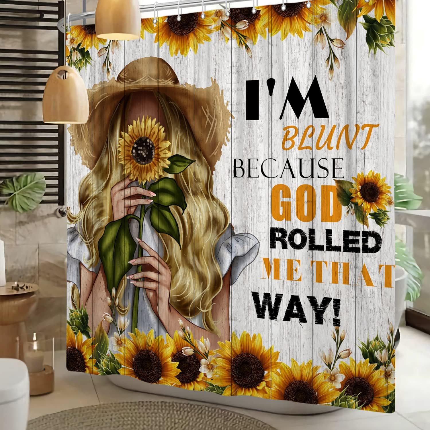 African American Shower Curtain With Inspirational Quotes For A Motivating Bathroom - Image 3