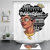 African American Shower Curtain With Quotes