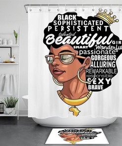 African American Shower Curtain With Quotes