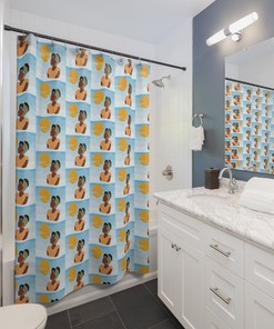 African American Woman Clouds And Horizon Shower Curtain