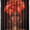 African American Woman Pretty Girl Fabric Shower Curtain for a Chic Bathroom