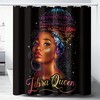 African American Woman Print Shower Curtain For Bathroom
