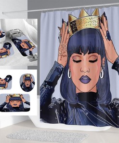 African American Women Crown Shower Curtain For A Regal Look