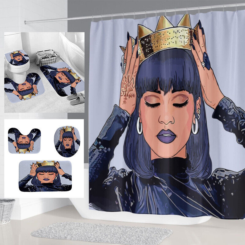 African American Women Crown Shower Curtain For A Regal Look