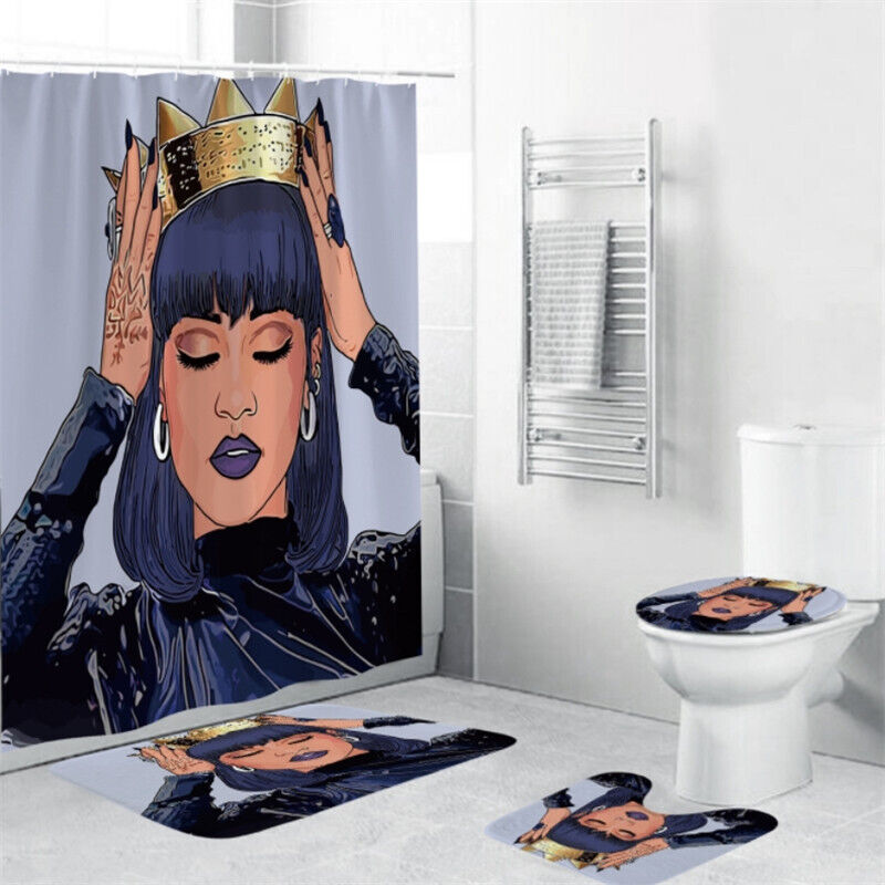 African American Women Crown Shower Curtain For A Regal Look - Image 2