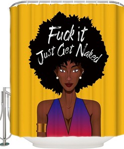 African American Women Print Shower Curtain - Washable Bath Curtains Decor