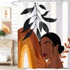 African American Women Shower Curtain with Minimalist Aesthetic