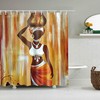 African American Women Waterproof Shower Curtain With Africa Girl Pattern For A Bold And Empowering Bathroom Decor