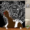 African Art Af Design Fabric Shower Curtain for Colorful and Unique Bathroom Decor