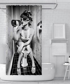 African Black Women's Printed Shower Curtain for a Bold and Empowering Bathroom Decor