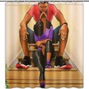 African Couple Black Girl Theme Shower Curtain For Ethnic Bathroom Decor