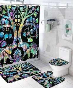 African Elephant Shower Curtain For An Exotic Safari-Inspired Bathroom Decor, Nature-Themed Bathroom Accessories