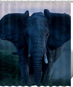 African Elephant Shower Curtain for Wildlife Lovers