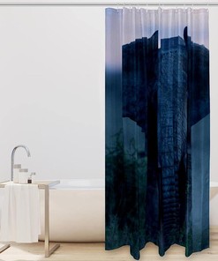 African Elephant Shower Curtain for Wildlife Lovers