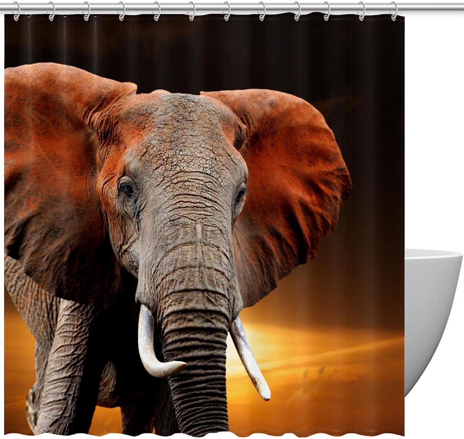 African Elephant Shower Curtain to Showcase Your Love for Wildlife