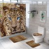 African Leopard Print Shower Curtain - Waterproof Durable Bath Curtain For Bathroom