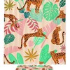 African Leopard With Tropical Leaves Shower Curtain For Bathroom