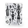 African Pattern Shower Curtain for Tribal Bathroom Decor, 72x72 - Unique Shower Curtains